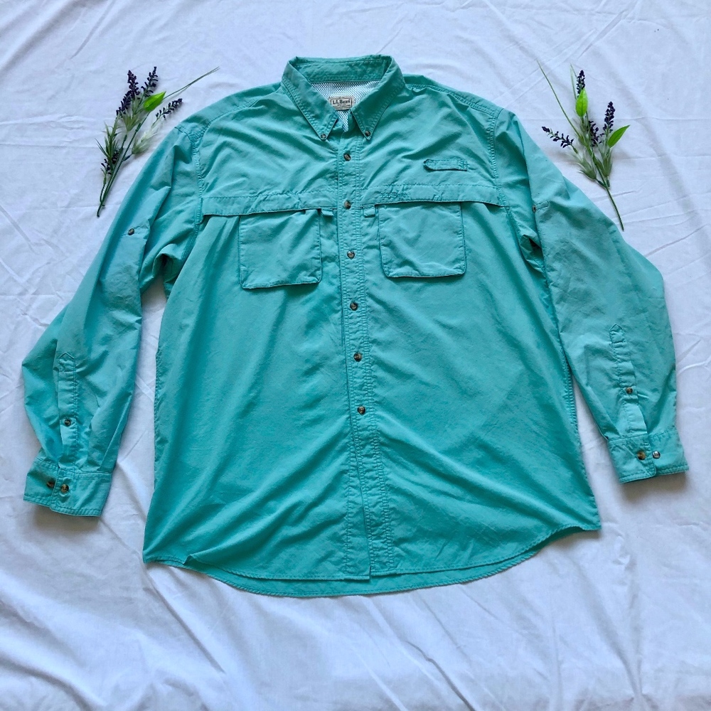 L.L. Bean Long Sleeve Vented Fishing Shirt